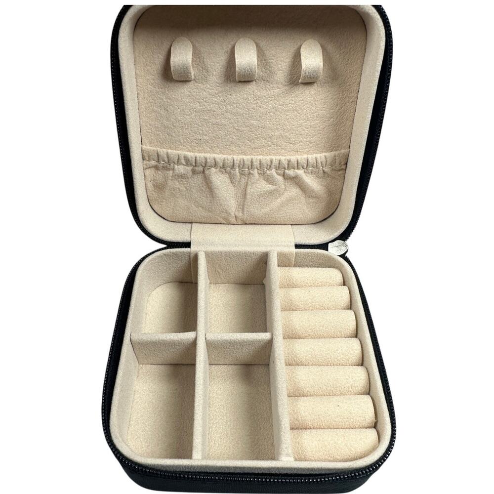 Travel Jewelry Box Cow Print Star Zipper Case Y2K